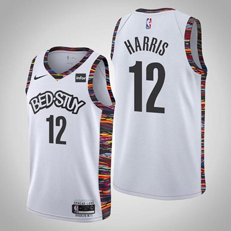Men's Brooklyn Nets #12 Joe Harris White NBA 2019 City Edition Stitched Jersey